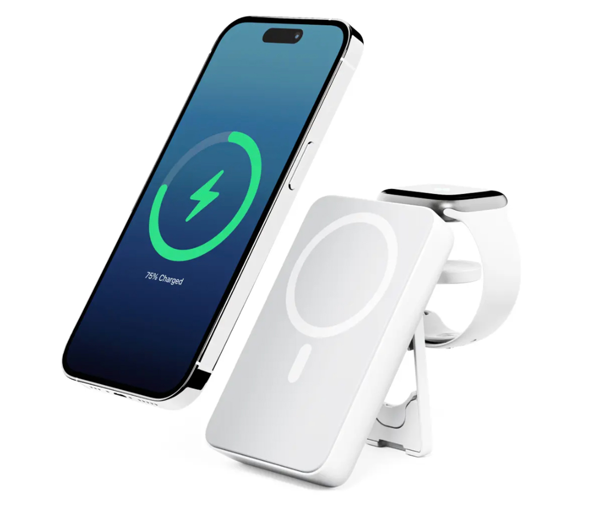 Alogic Lift 4-in-1 MagSafe Wireless 10000mAh Power Bank – Best 2-in-1 Apple Watch power bank stand