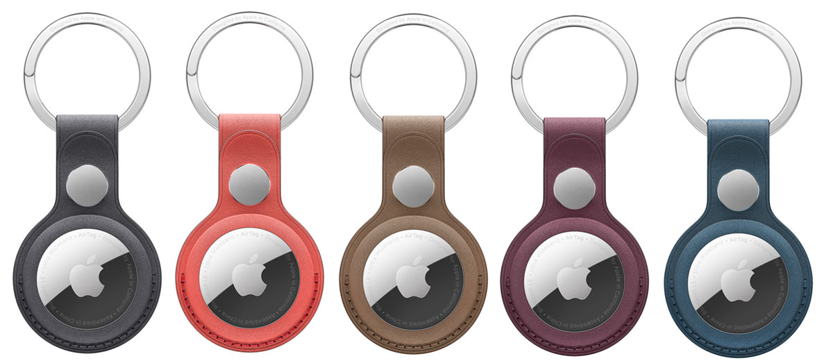 Eusty Air Tag Keychain for Apple Airtags Holder, 4 Pack Protective Leather  Case Tracker Cover with Airtag Key Ring Compatible New AirTag Dog Collar