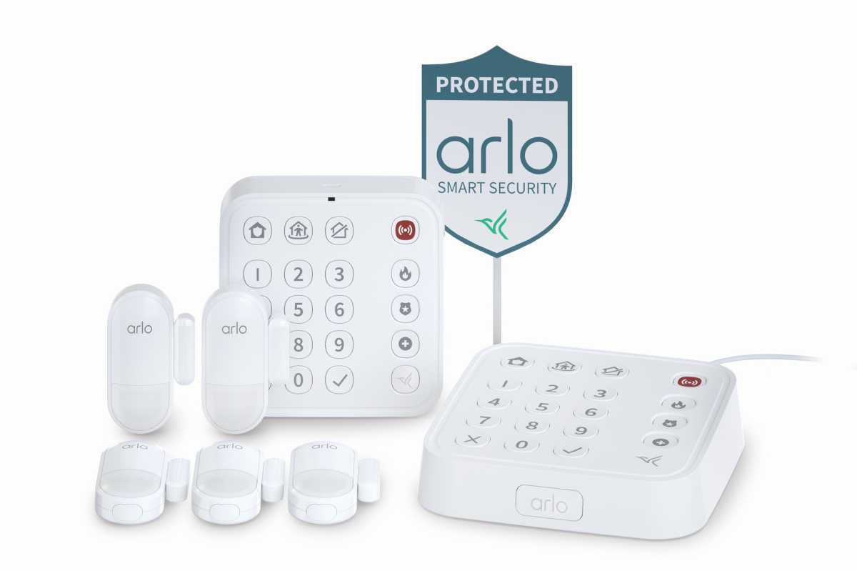 Arlo Home Security System with yard sign