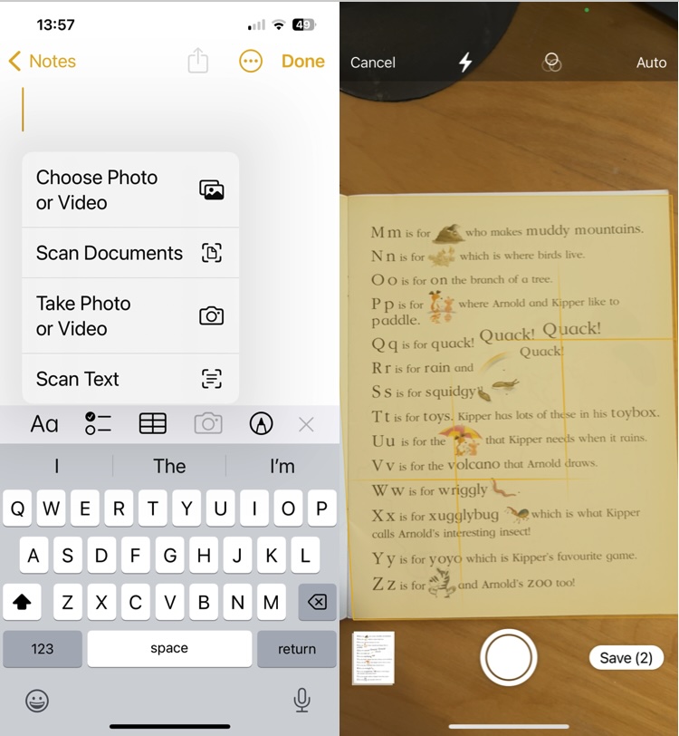 Digitalize documentos com iPhone