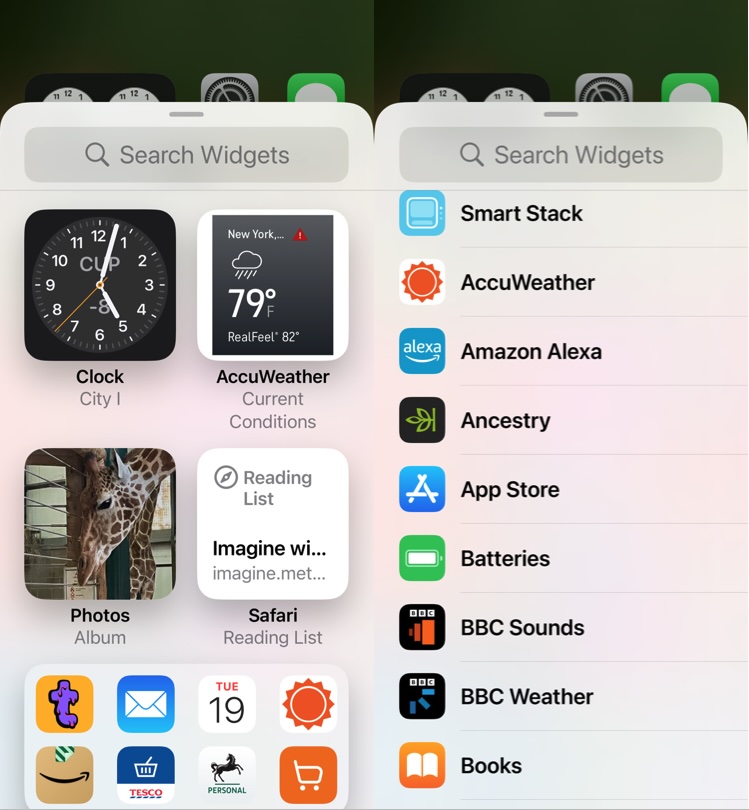 iPhone Widgets