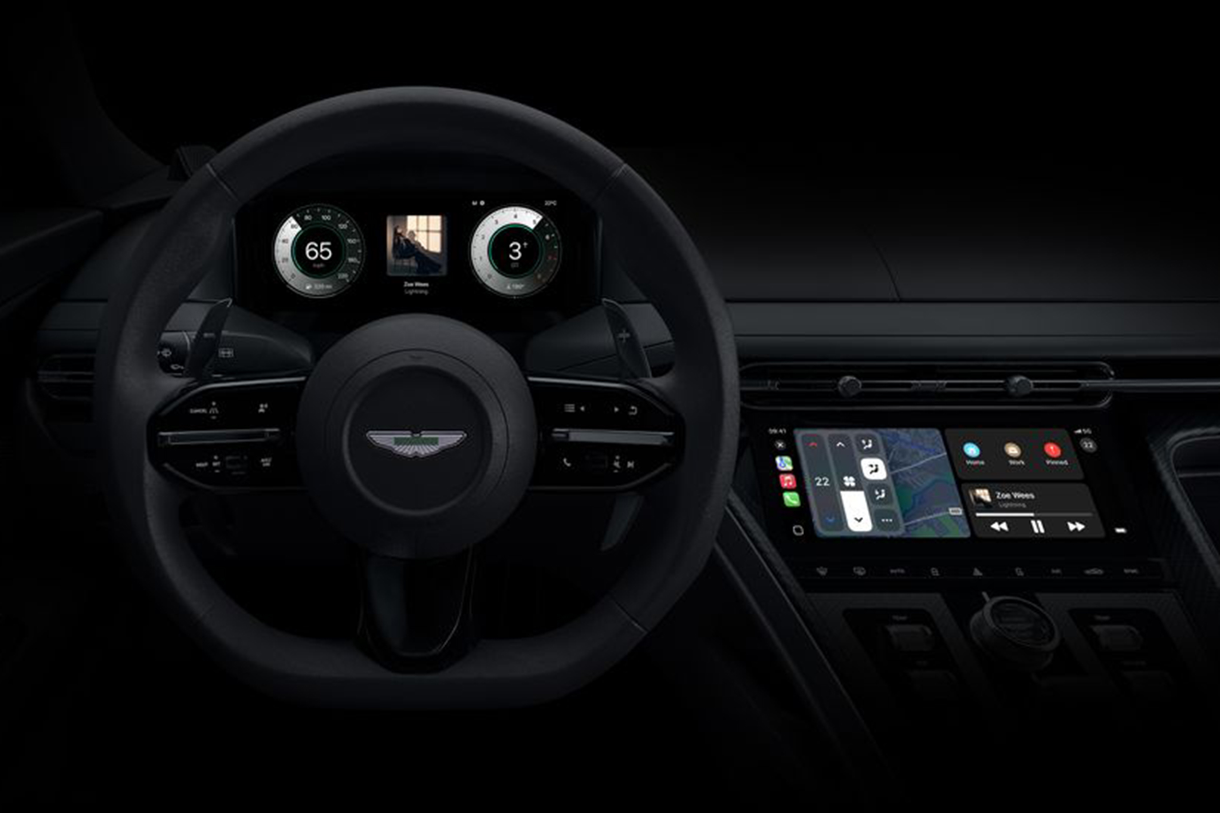 Aston Martin's next-gen Carplay interface