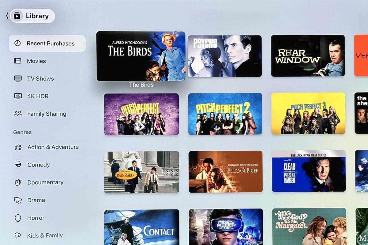 iTunes Movies app for tvOS purchases