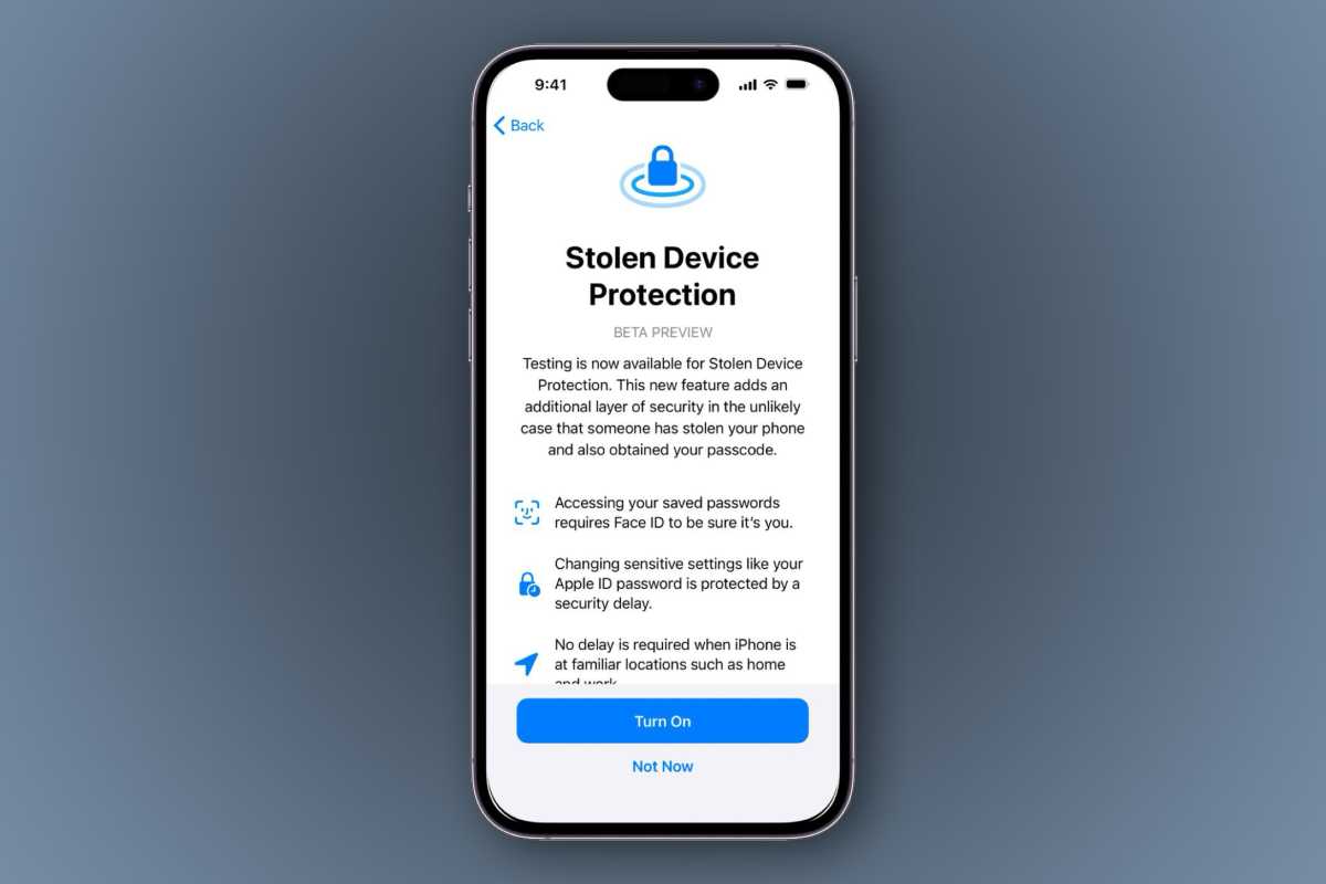 iOS 17 stolen device protection