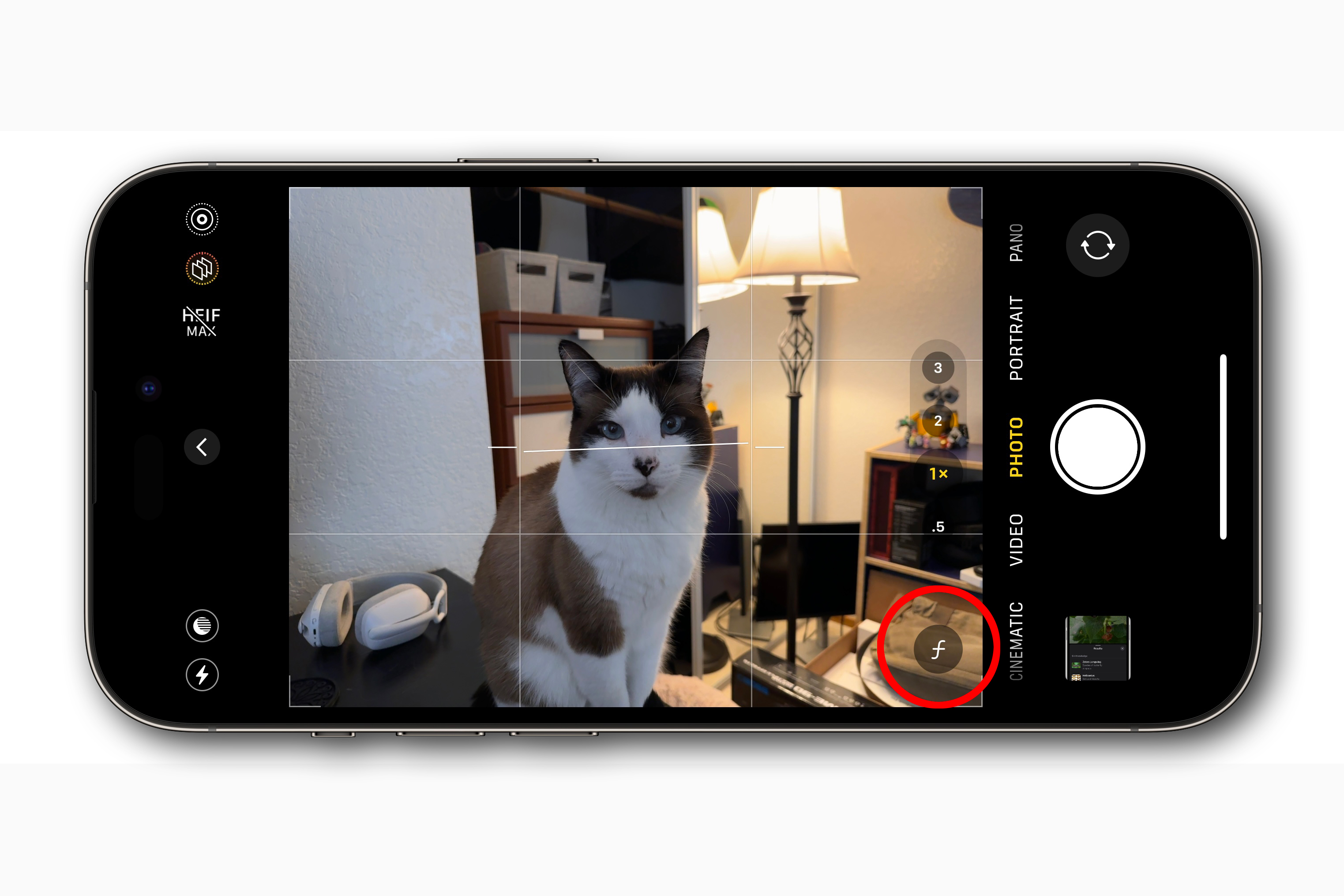 iPhone changes focus