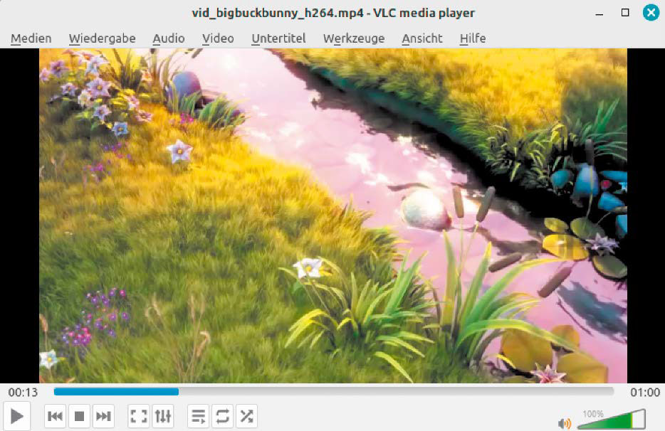 VLC Media Player: Das Programm sieht fast aus wie unter Windows und funktioniert identisch. Der Player spielt alle verbreiteten Medienformate zuverlässig ab.