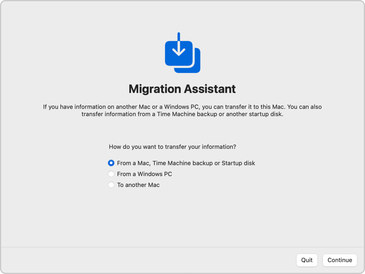 Помощник по миграции macOS