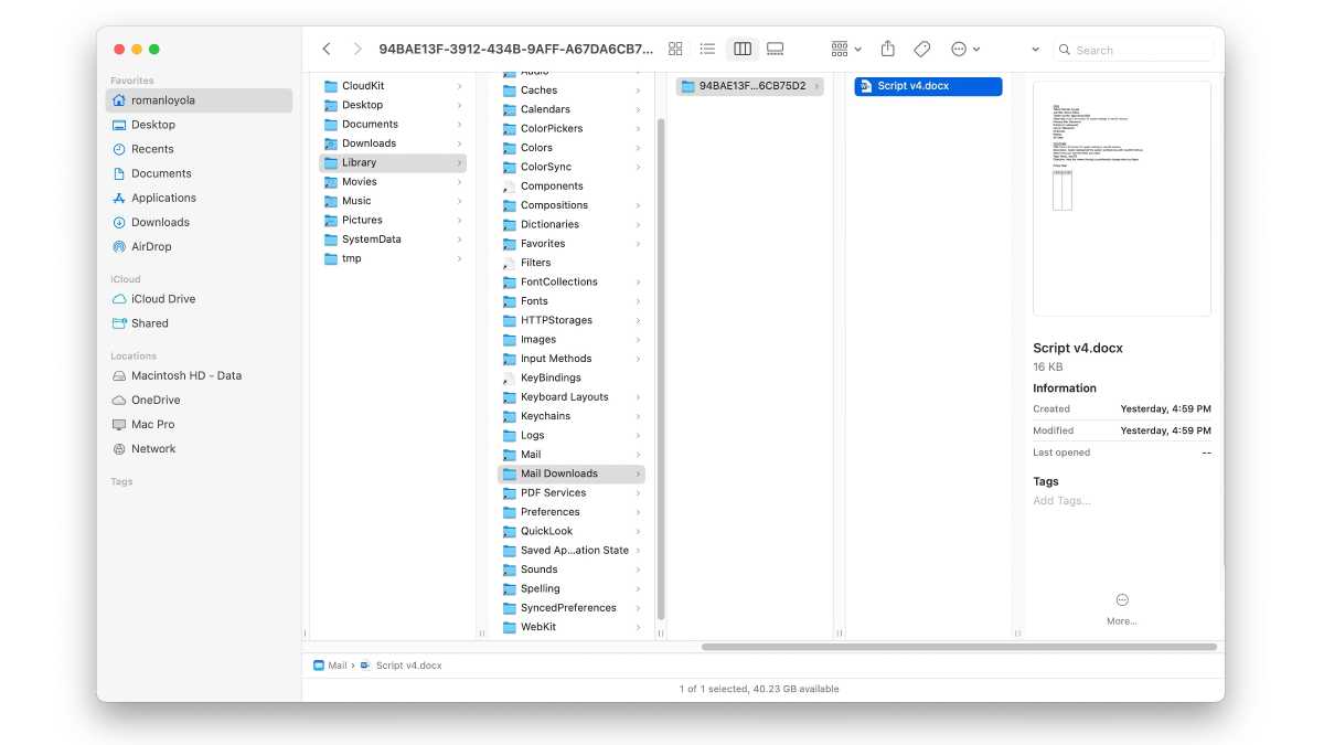 macOS Mail Library