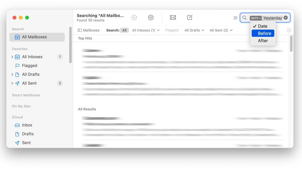 macOS Mail search