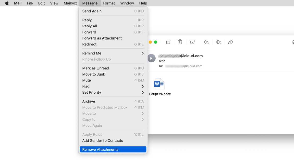 macOS Mail remove attachments