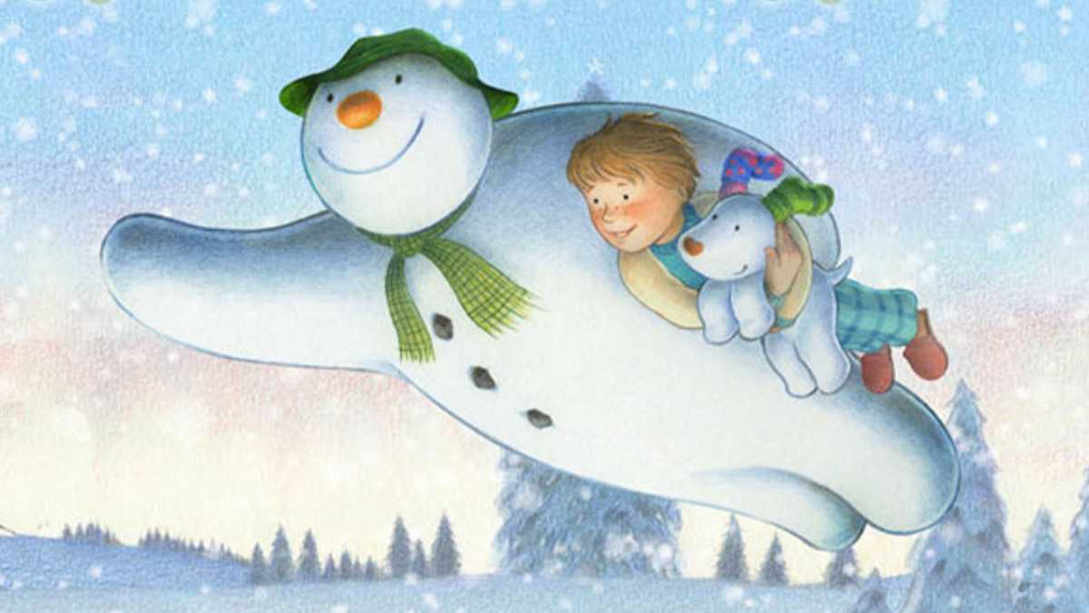 The Snowman and the Snow Dog illustration