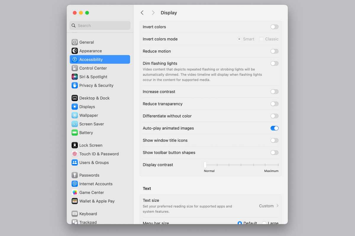 sonoma accessibility display settings