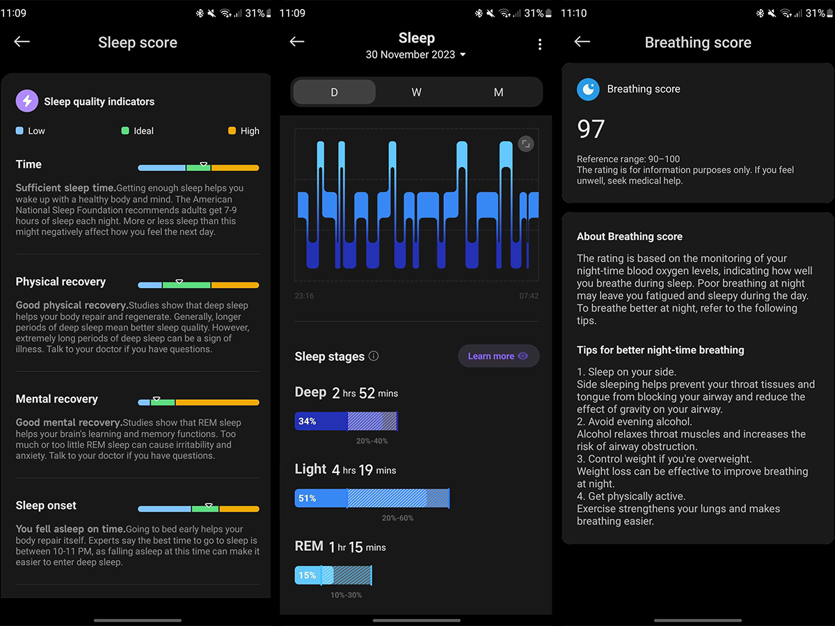 Xiaomi Watch 2 Pro sleep data
