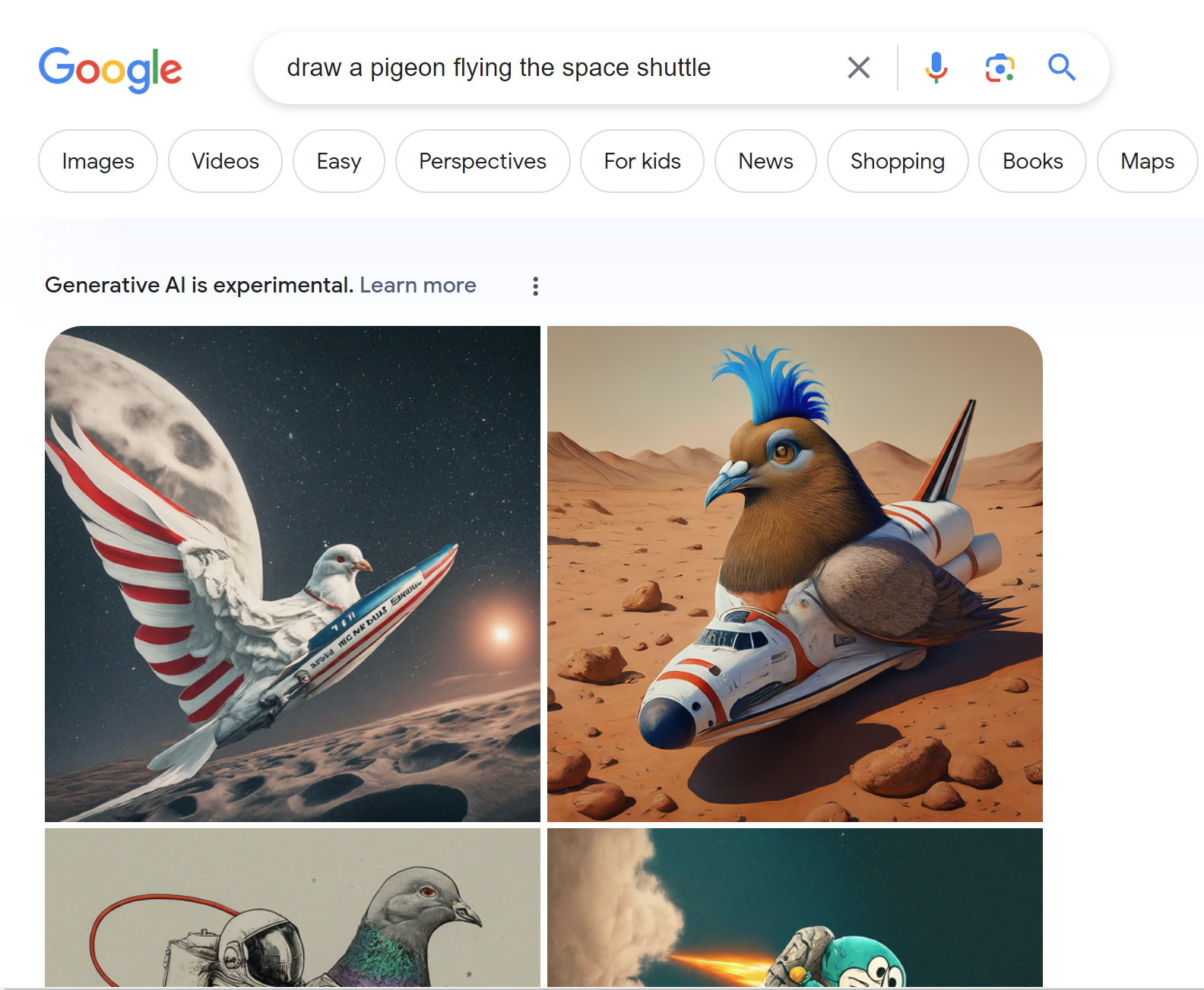 AI art in Google Chrome