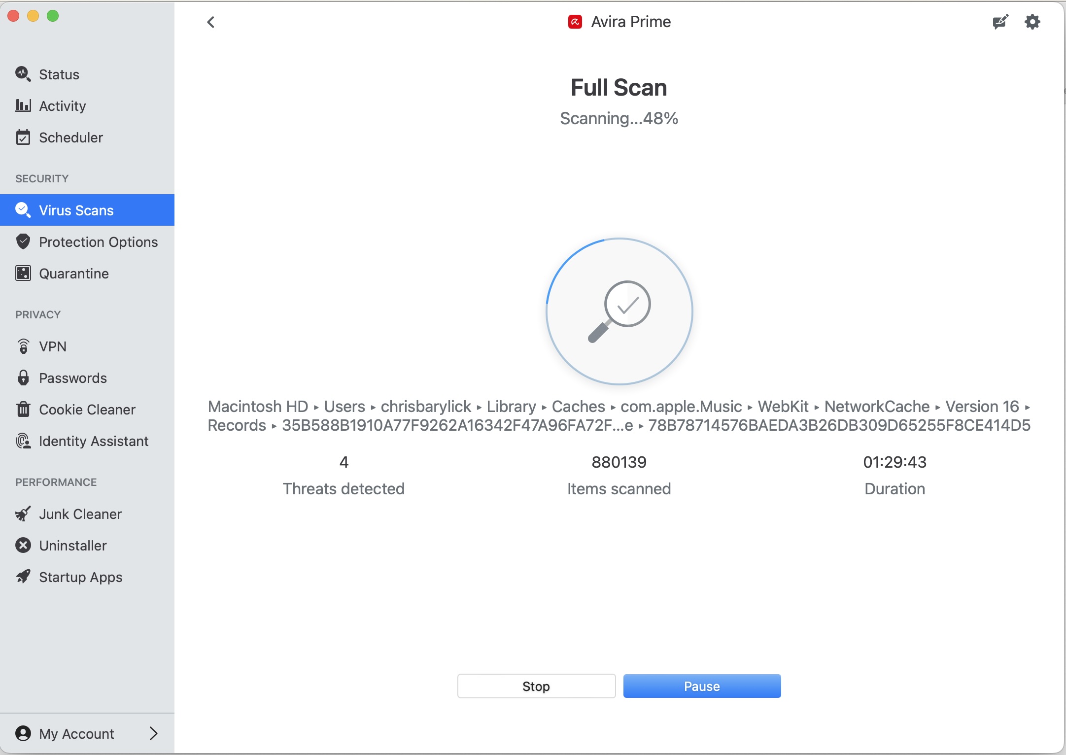 Avira Prime Full Scan