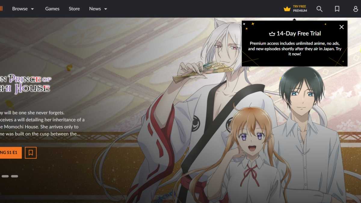 Crunchyroll – homepage free trial