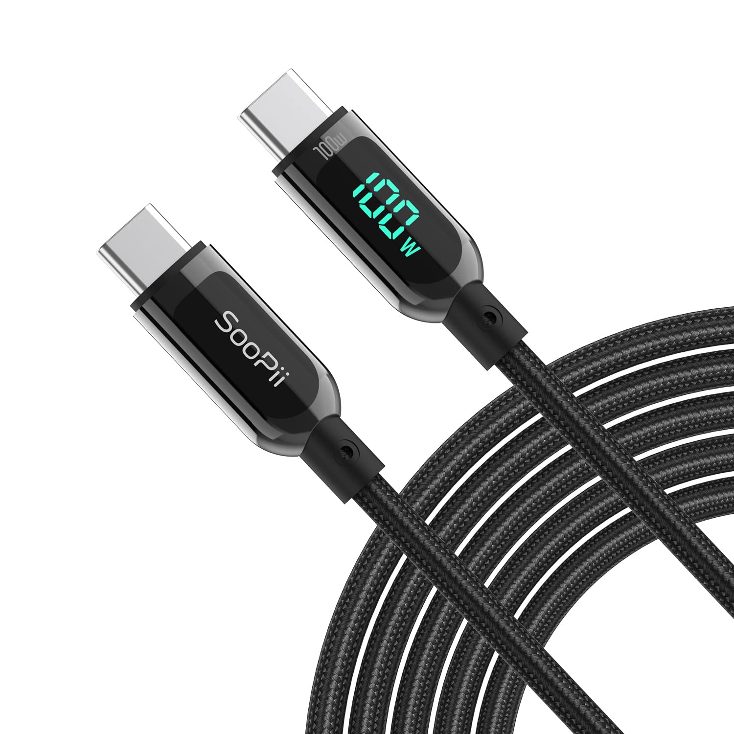 SOOPII 100W 6.6ft USB C to USB C Cable Fast Charge