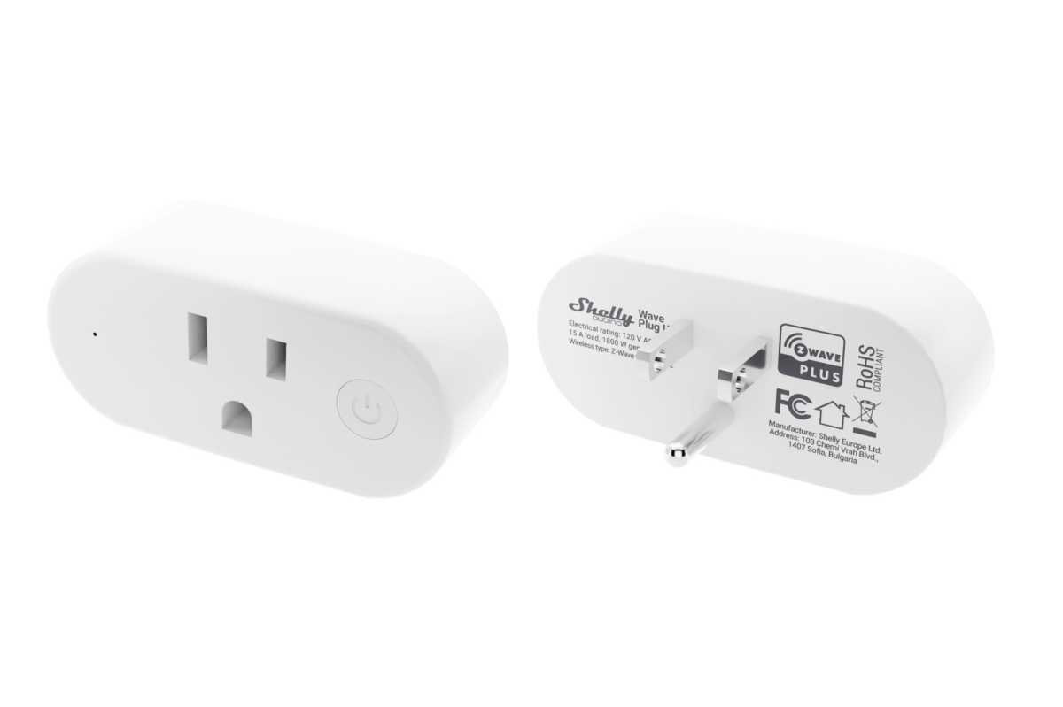 Shelly Qubino Wave Plug US | Z-Wave 800 Series Smart Plug with Energy Monitoring 15 A | Home Automation | iOS Android App | Z-Wave Gateway | Low