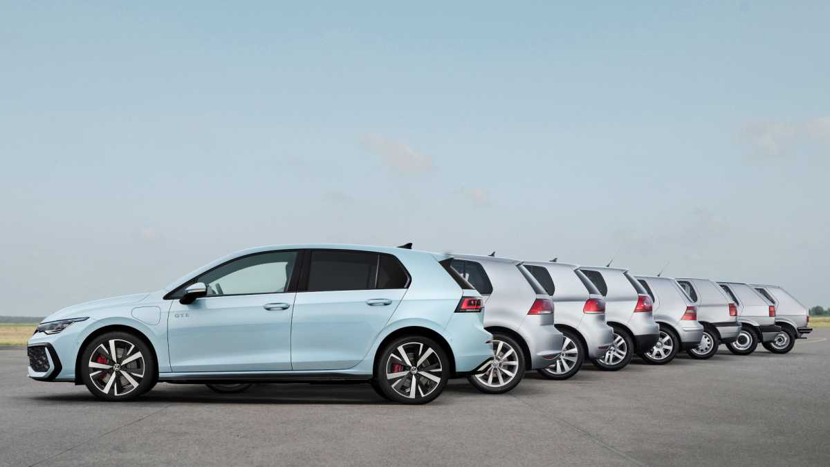 VW Golf alle Generationen Heckvergleich