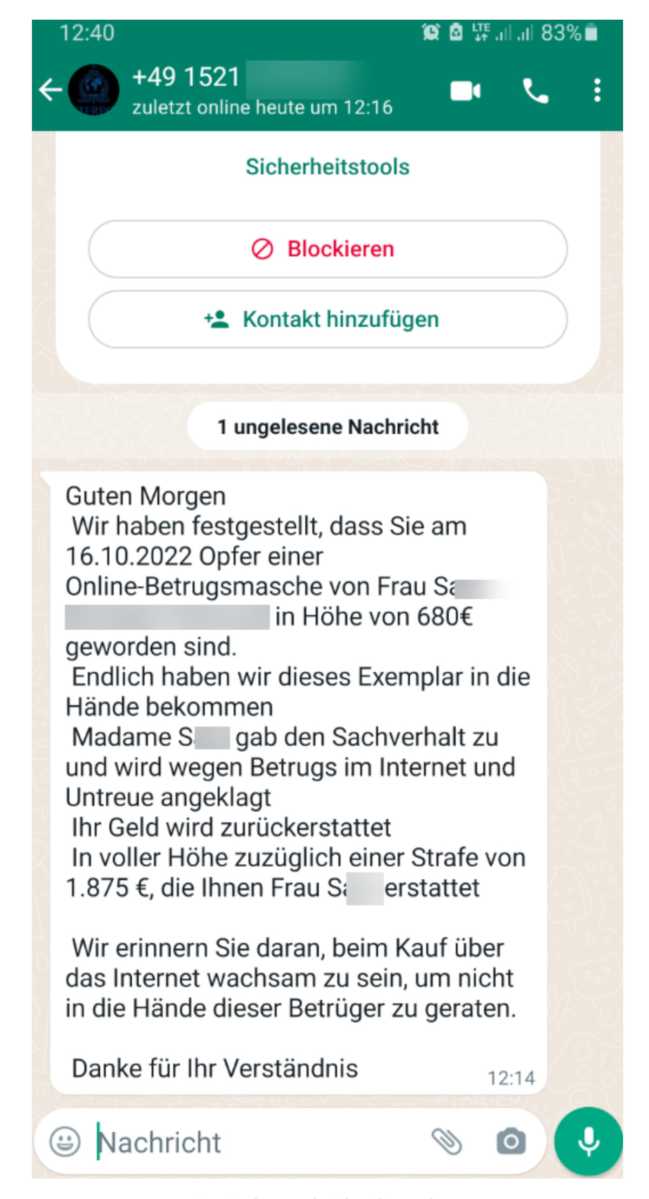 Brazen: Whatsapp fraudsters contact their victims a second time - the reason New WhatsApp scam