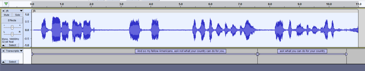 Audacity OpenVino Whisper