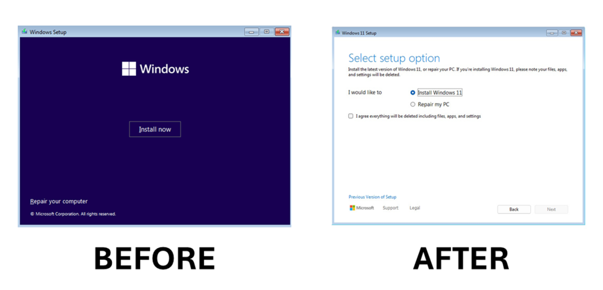 Instalación limpia de Windows 11 Canary Build 26040