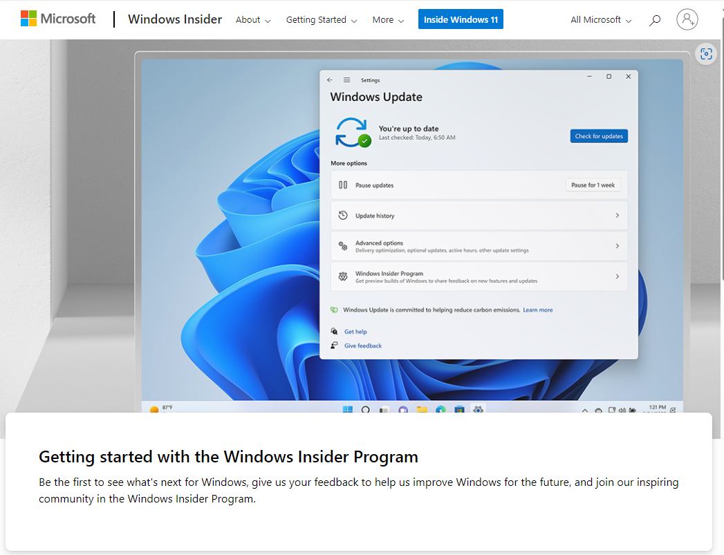 Windows Insider Programı