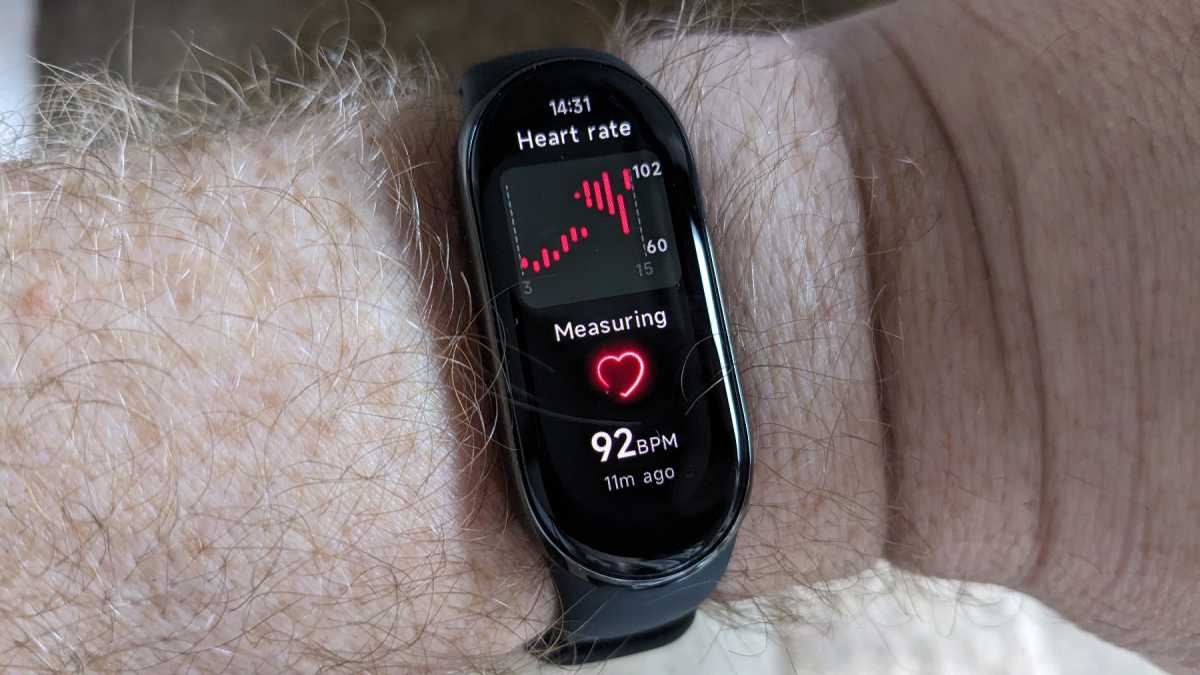 Heart rate monitoring on Xiaomi Smart Band 8