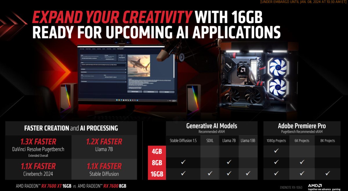 $329 Radeon 7600 XT brings 16GB of memory to AMD's latest midrange