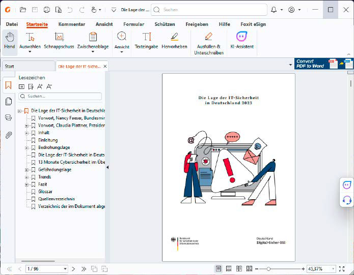 Der Foxit PDF Reader wies in einer Vorgängerversion eine Schwachstelle auf, die beim Öffnen von präparierten PDF-Dateien das Ausführen von Schadcode erlaubte. Ob Foxit-Nutzer tatsächlich angegriffen wurden, ist nicht bekannt.