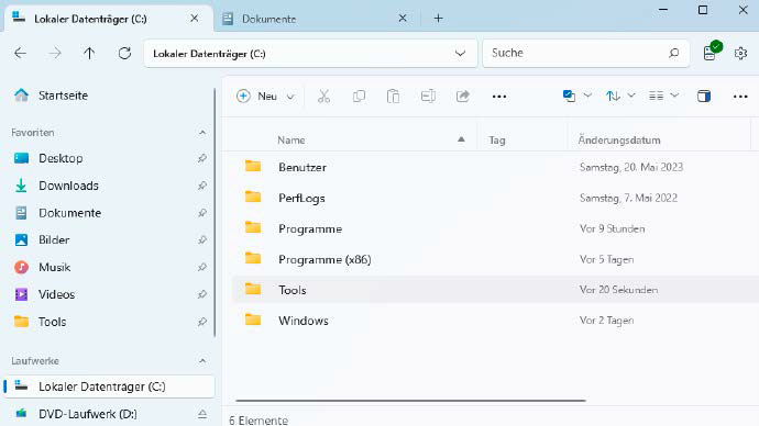 Windows-Explorer-Klon: Файлы, которые хранятся в Windows-Explorer, включают в себя и дополнительные функции, а также организацию данных с тегами.