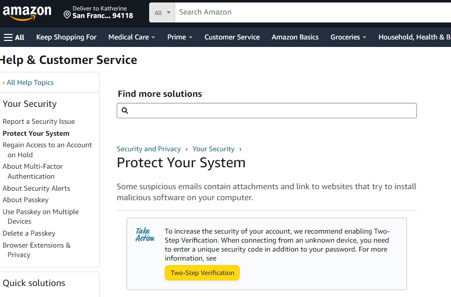 Amazon two-factor authentication