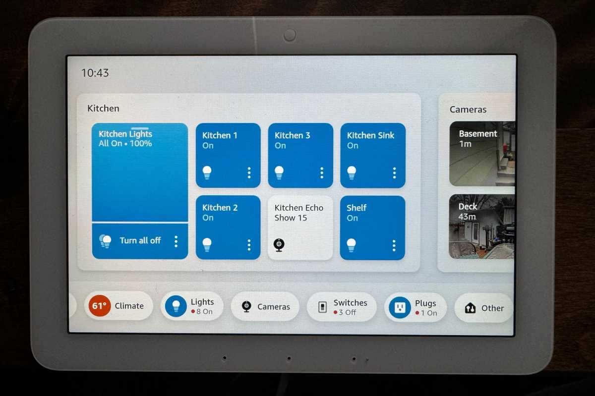Room widget on an Amazon Echo Hub