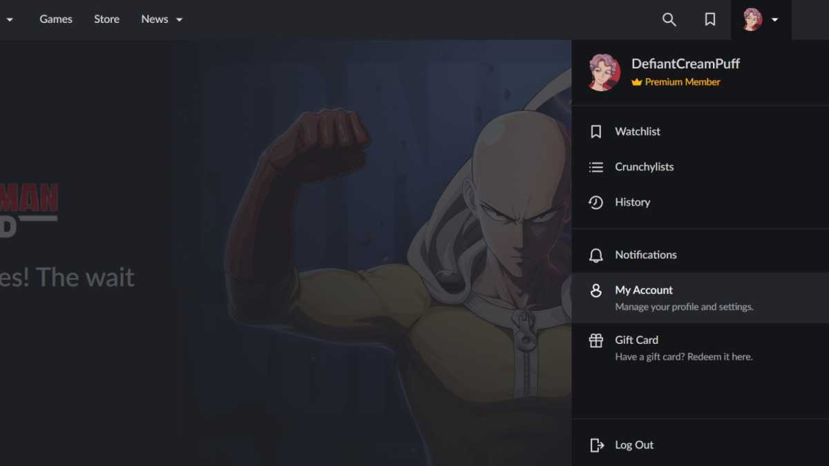 Crunchyroll - My Account