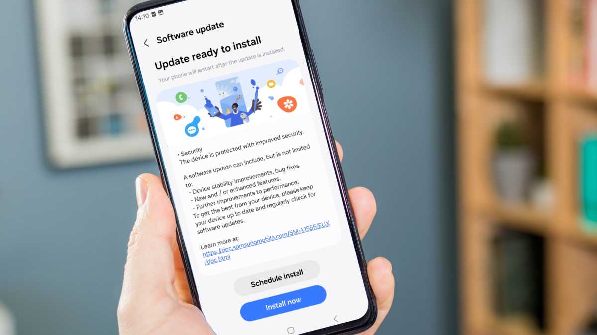 Install updates on Samsung phones