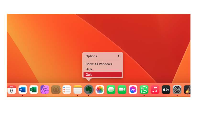 Force Quit an App on Mac