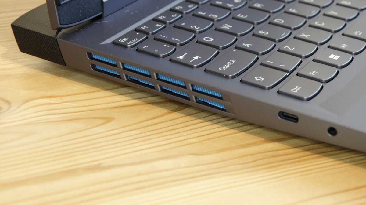 Lenovo LOQ 15 left ports and vents