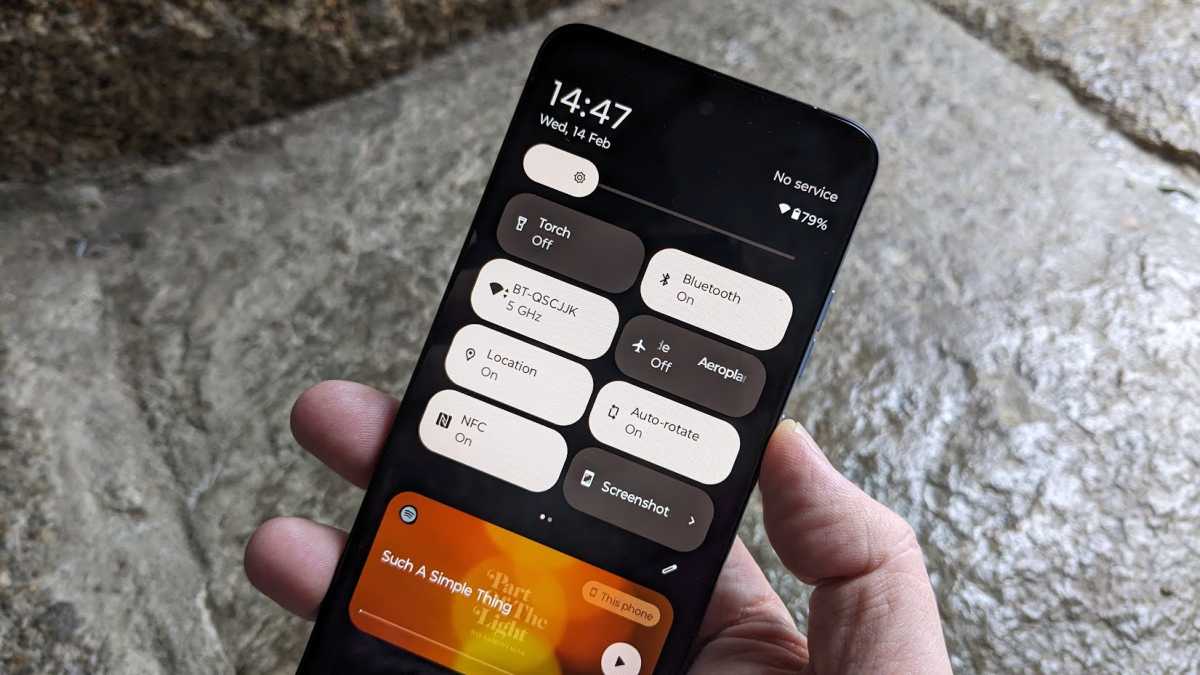 Software interface on Moto G34 5G