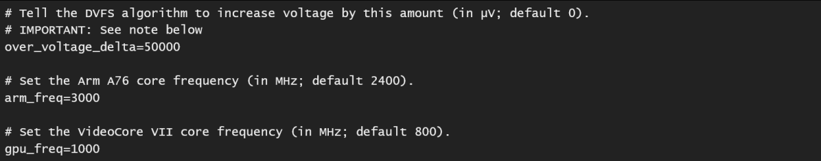 Raspberry Pi 5 Overclocking