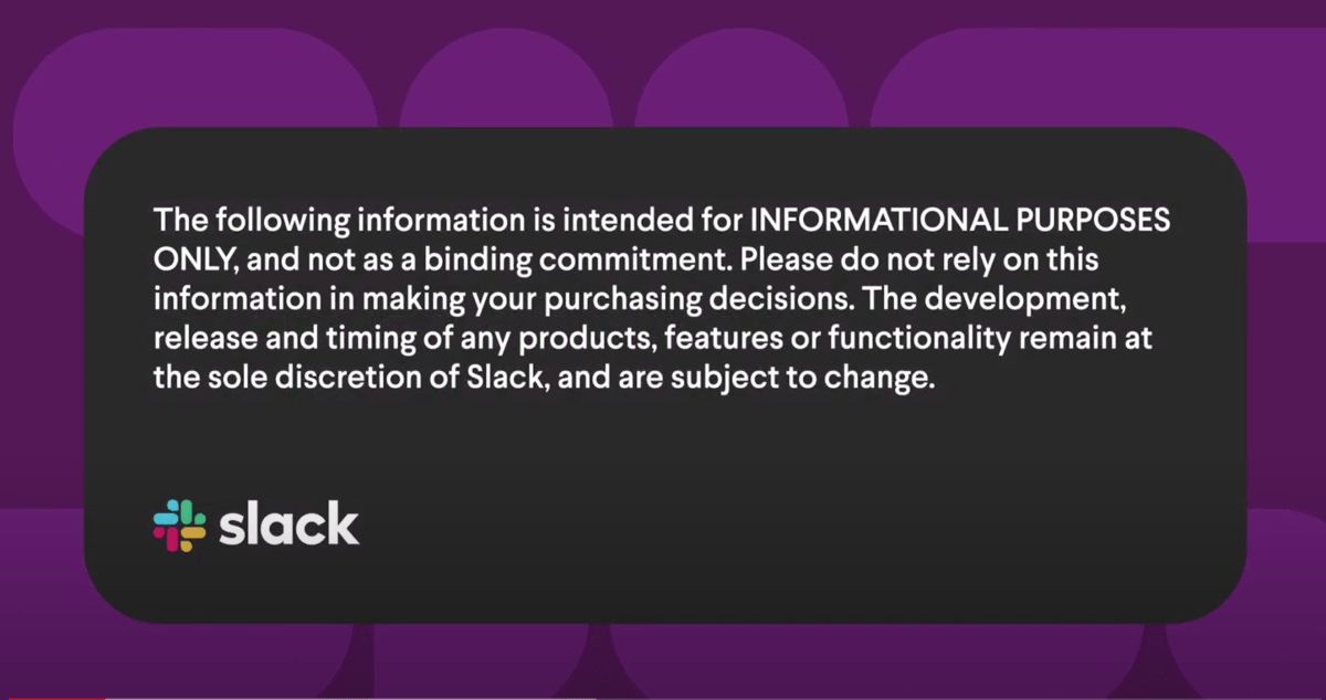 slack disclaimer