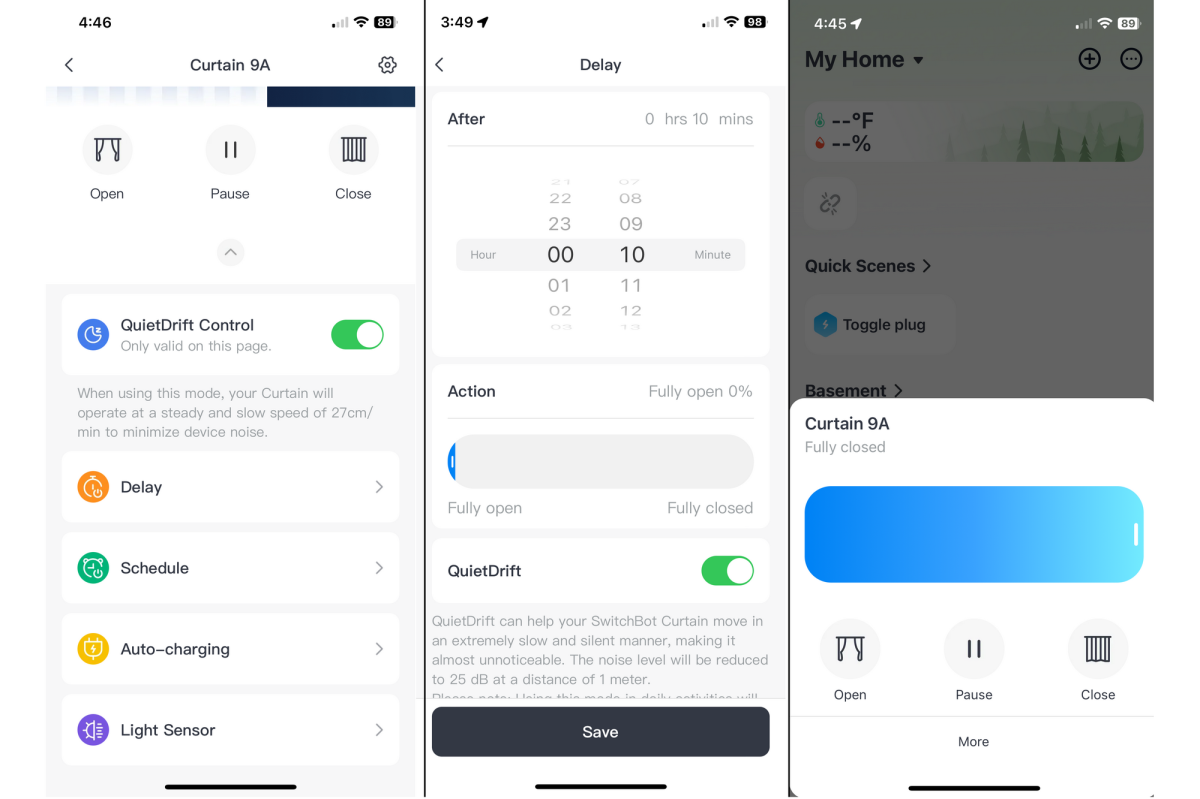 SwitchBot Curtain 3 app screenshots
