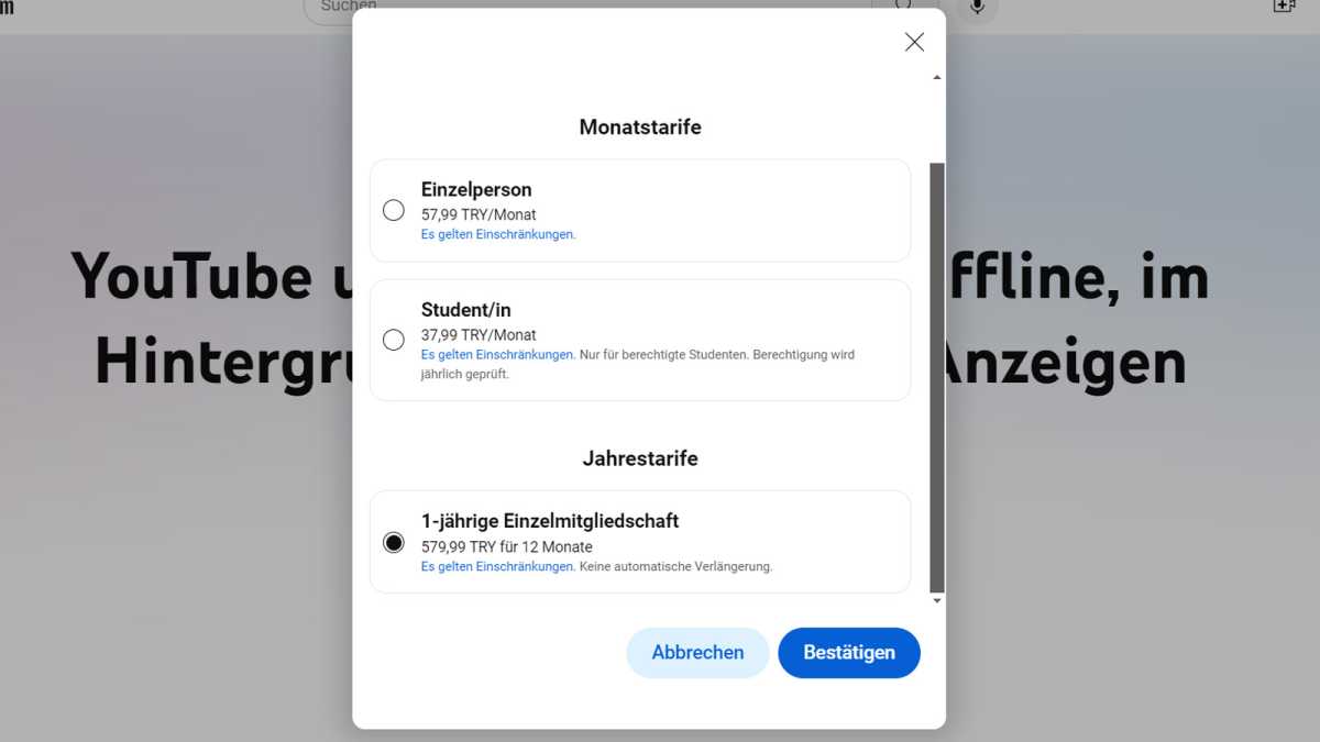 Youtube Premium für unter 18 Euro statt 130 Euro pro Jahr mit diesem Trick Sie sparen über 86