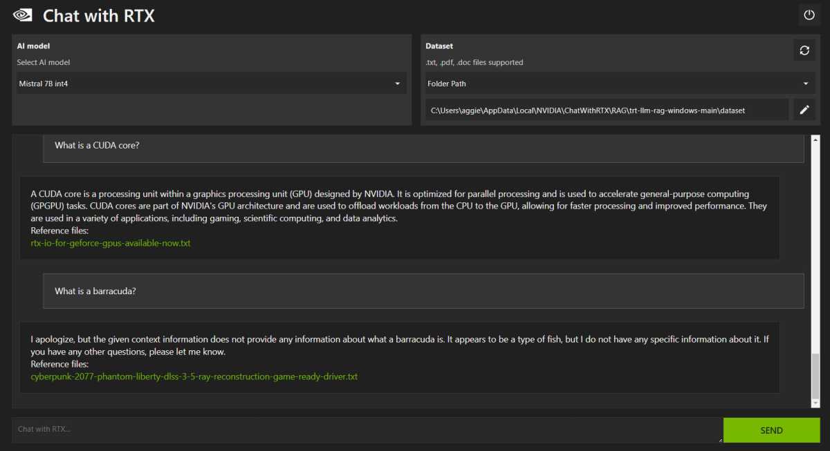Nvidia Chat with RTX barracuda