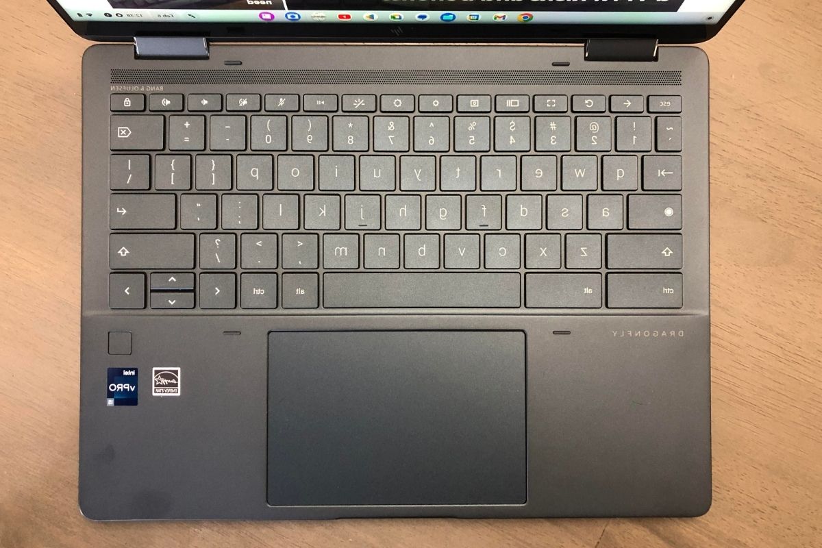 HP Elite Dragonfly Chromebook keyboard