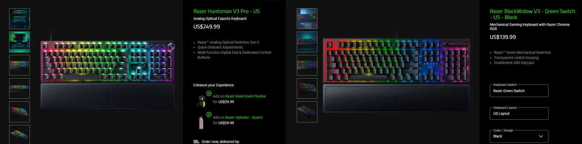 Охотник Razer против BlackWidow