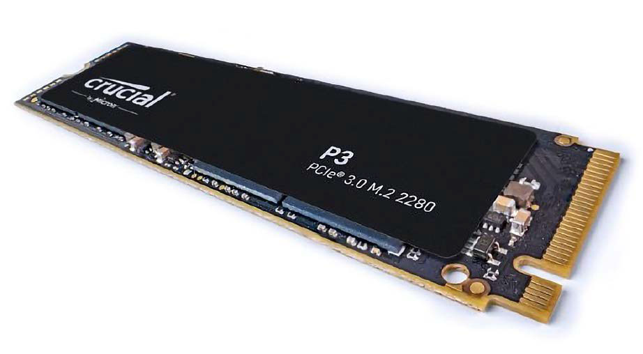 Weit verbreitet bei SSDs für den M.2-Steckplatz ist das 2280-Format. Vielfach können Sie die Größe und die PCIe-Version direkt aus der Produktbezeichnung herauslesen – wie bei dieser Crucial-SSD aus der P3-Serie.