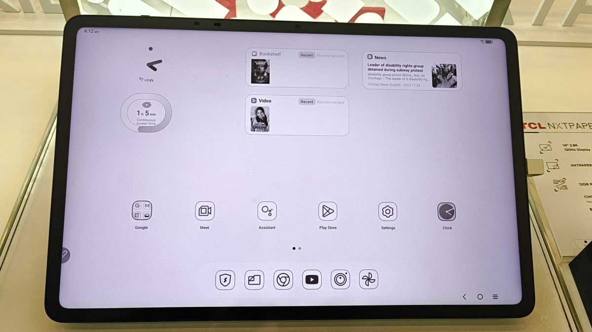 TCL's 'pro' 14-inch tablet switches between standard and e-reader modes at  CES 2024