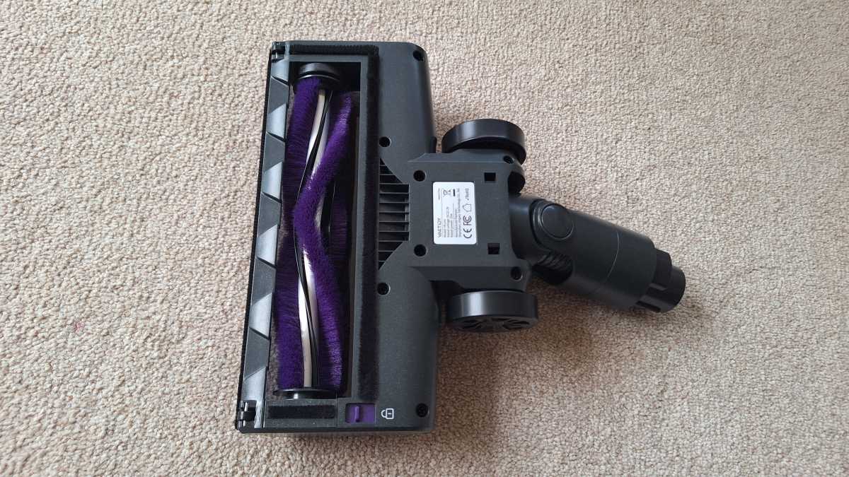 A view of the underside of the Vac Tidy Blitz V8 Pro Cordless Vacuum Cleaner vacuum head 