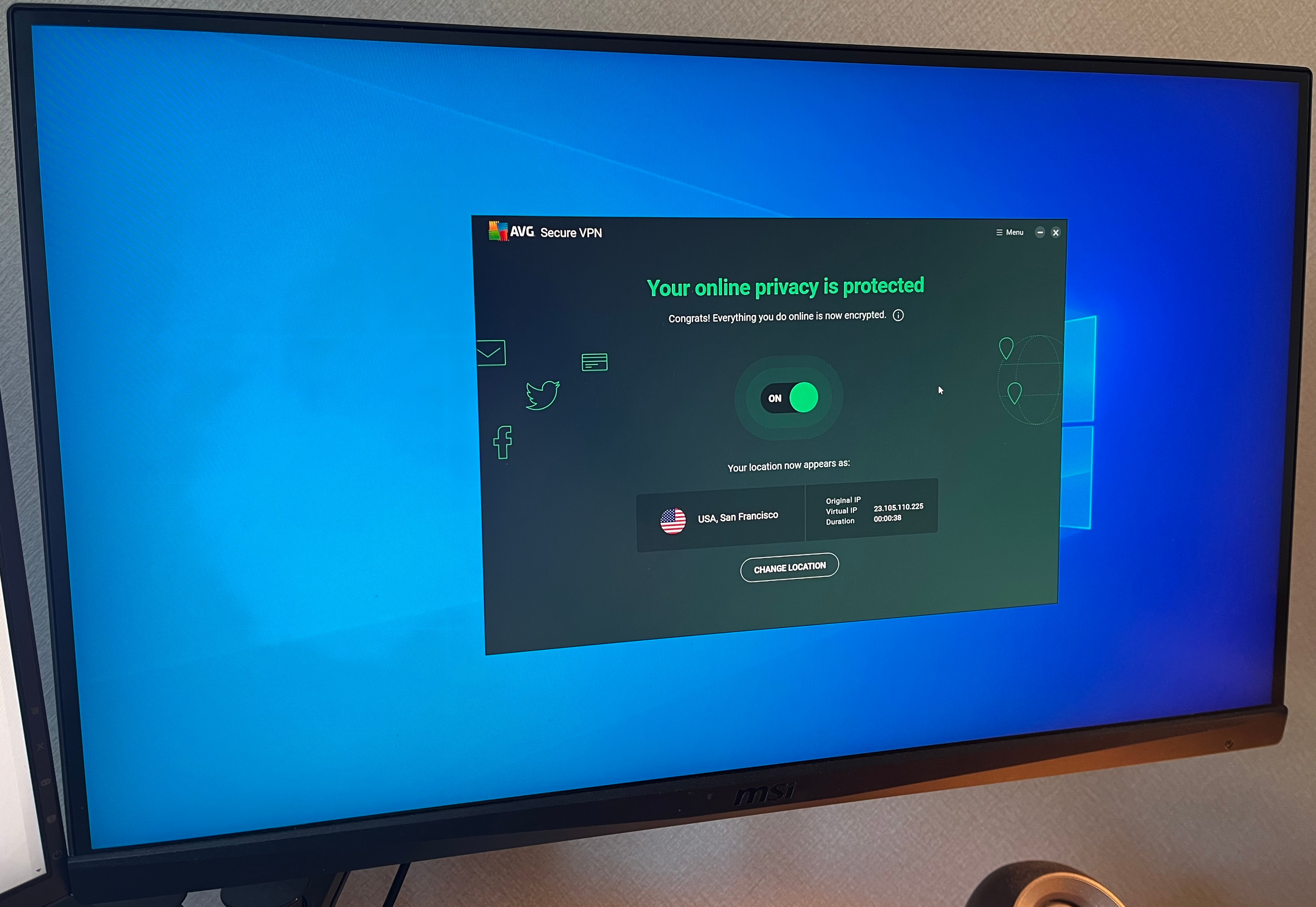 AVG Secure VPN - Best VPN free trial