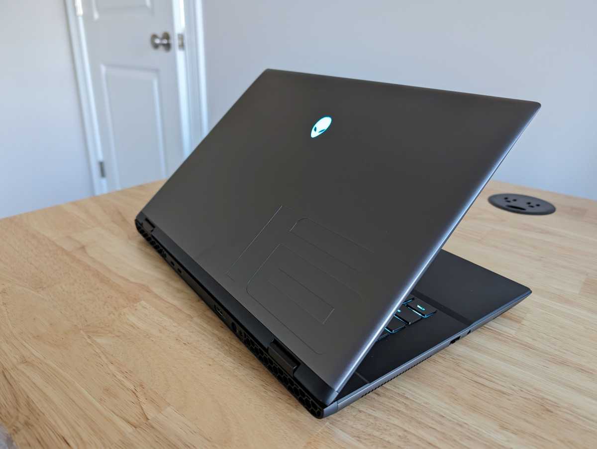 Alienware m16 back of laptop